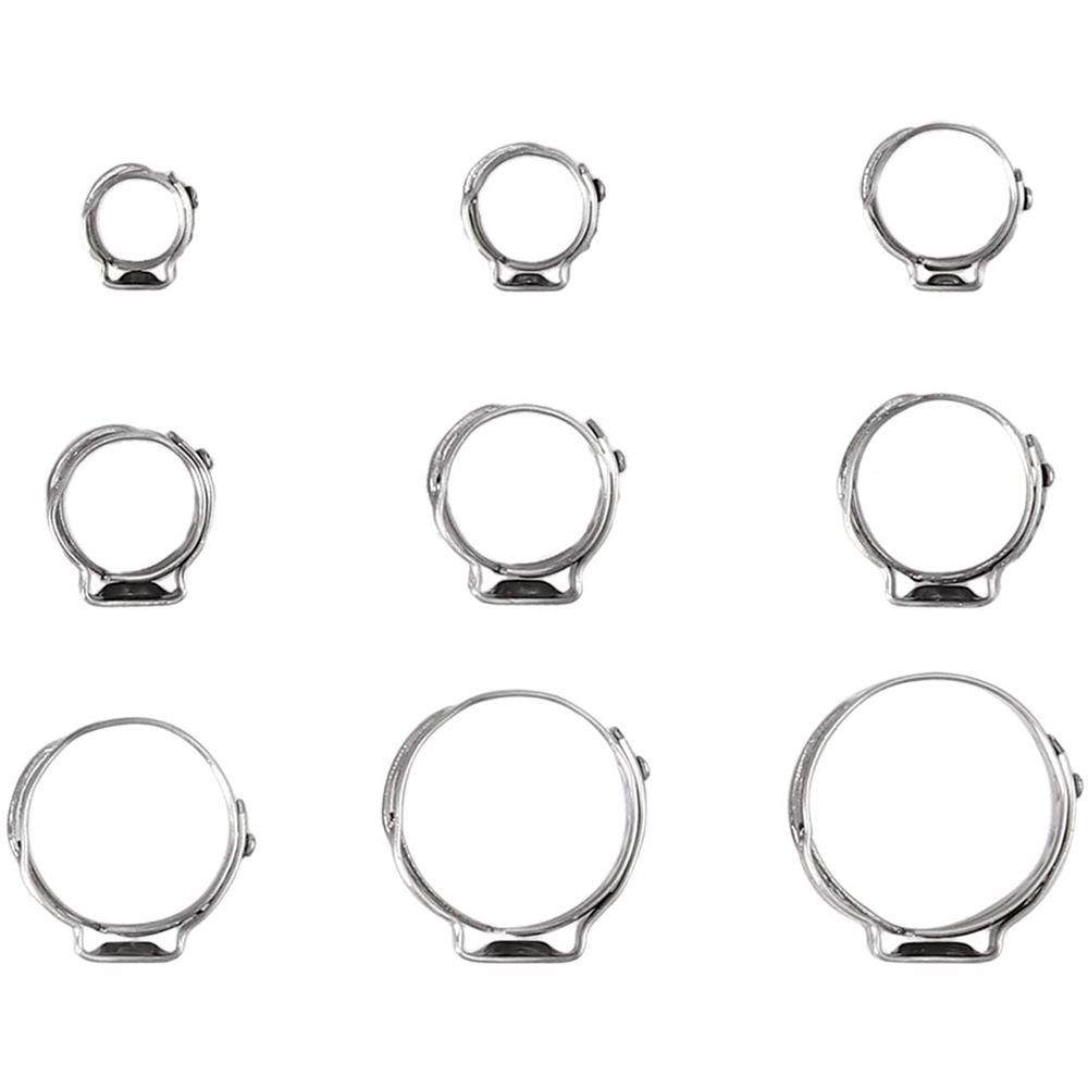 80PC1S盒1装不锈钢卡箍5OKQ.8-2单耳软管夹美式喉箍抱箍钳带子