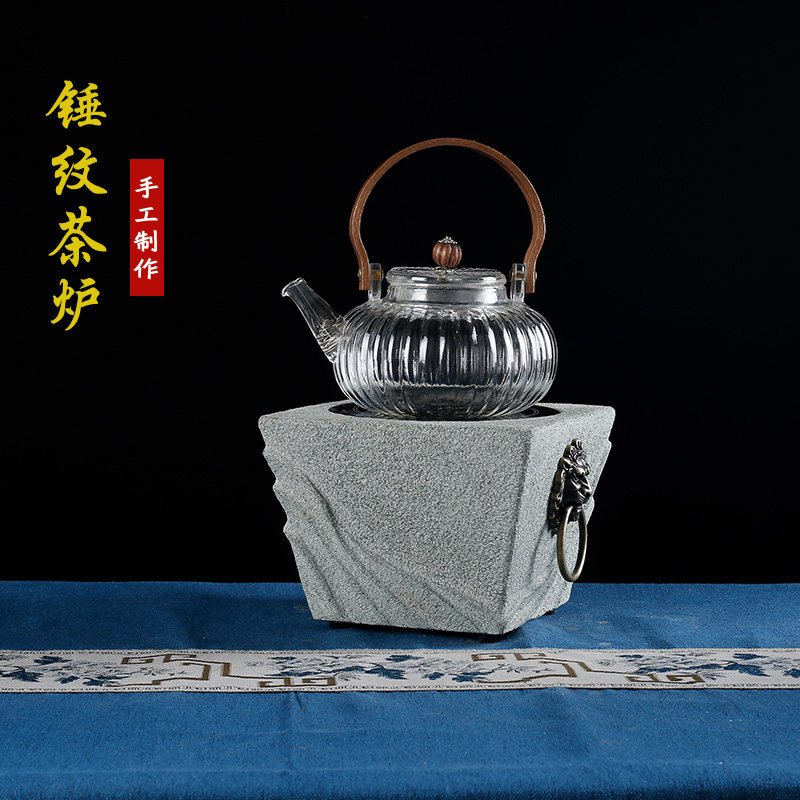 复古姹寂风纯手工老石臼茶炉石头电陶炉煮茶温茶器罐罐茶家用整套,餐饮具,煮茶炉,淘宝优惠券,粉丝福利购,淘宝优惠卷