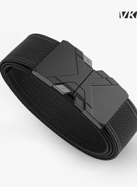 窄款直穿合金弹力腰带快脱插扣可剪调长短战术休闲通勤皮带男女款