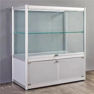 速发双层玻璃柜展示柜透首明商店展烟柜台蛋糕样品饰柜手机小型子