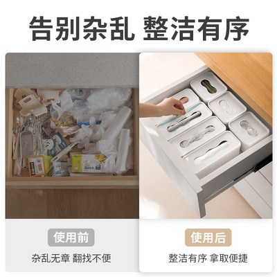 速发水槽过滤网收纳盒保鲜膜套一次性手套壁挂式储物盒厨房抽屉盒