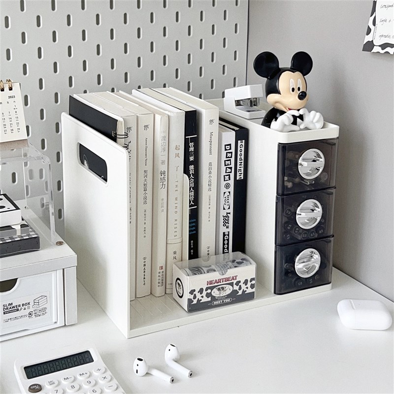 速发多面书立架书桌置物架桌功能书立架学生创意纳架挡板书挡收书