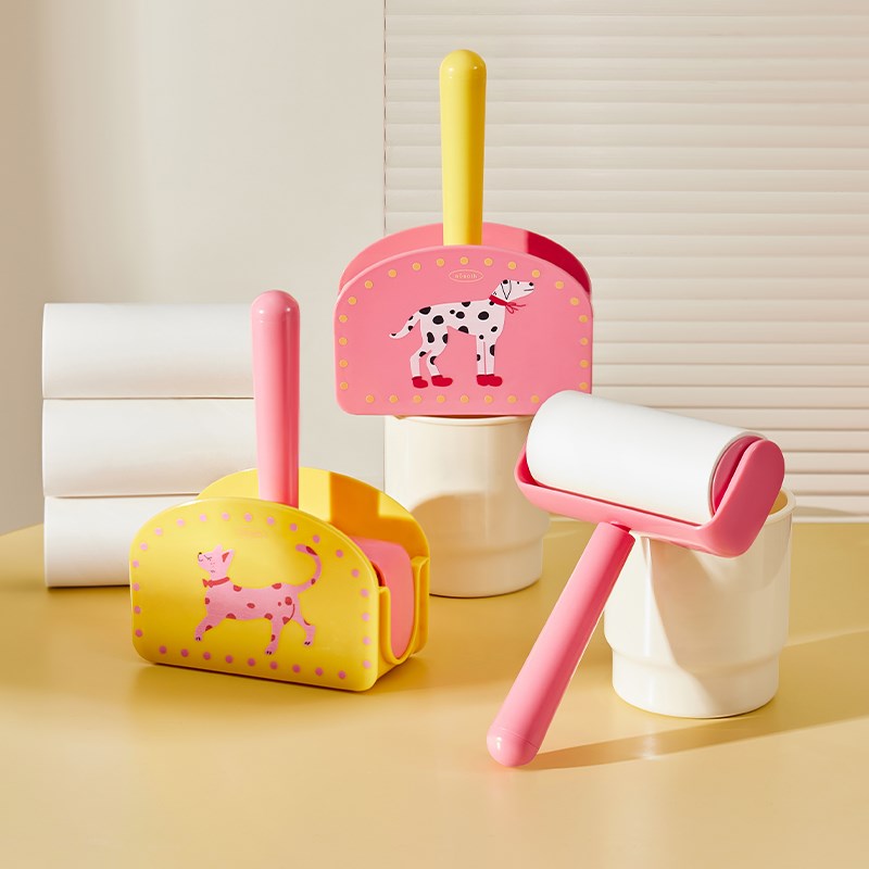 速发换毛器滚筒可撕式床上头发猫毛粘毛滚刷可立衣服除毛替轮滚粘