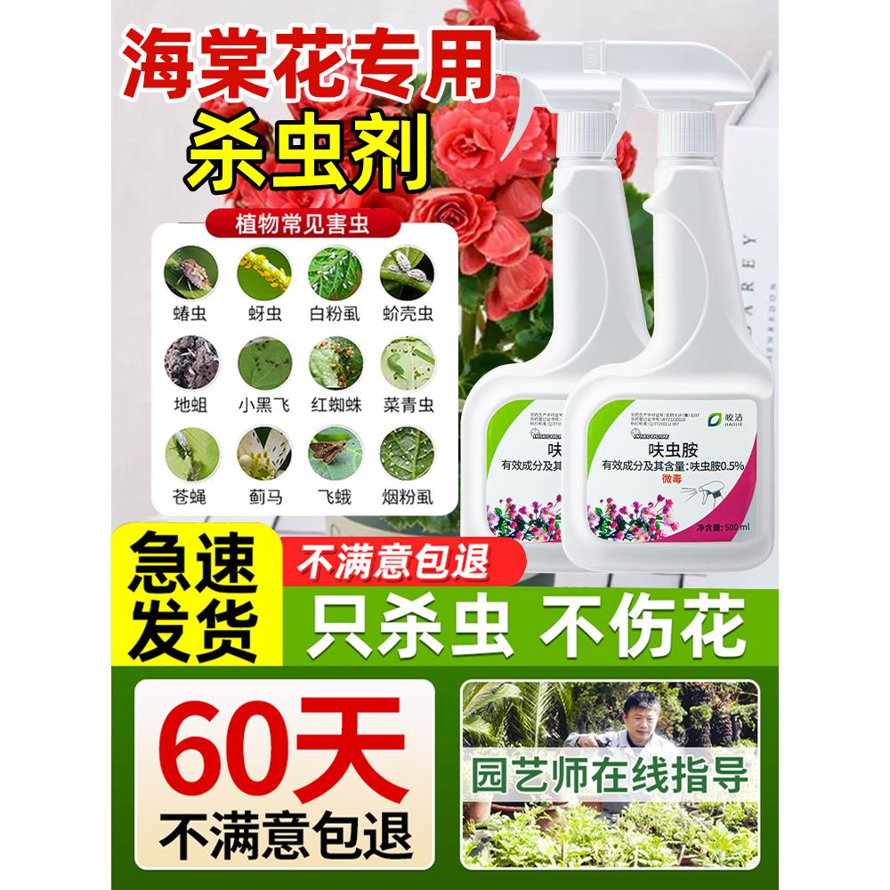 海棠花杀虫剂花卉植物土壤灭盆栽小飞虫药蚧壳虫蚜虫打虫家用治虫