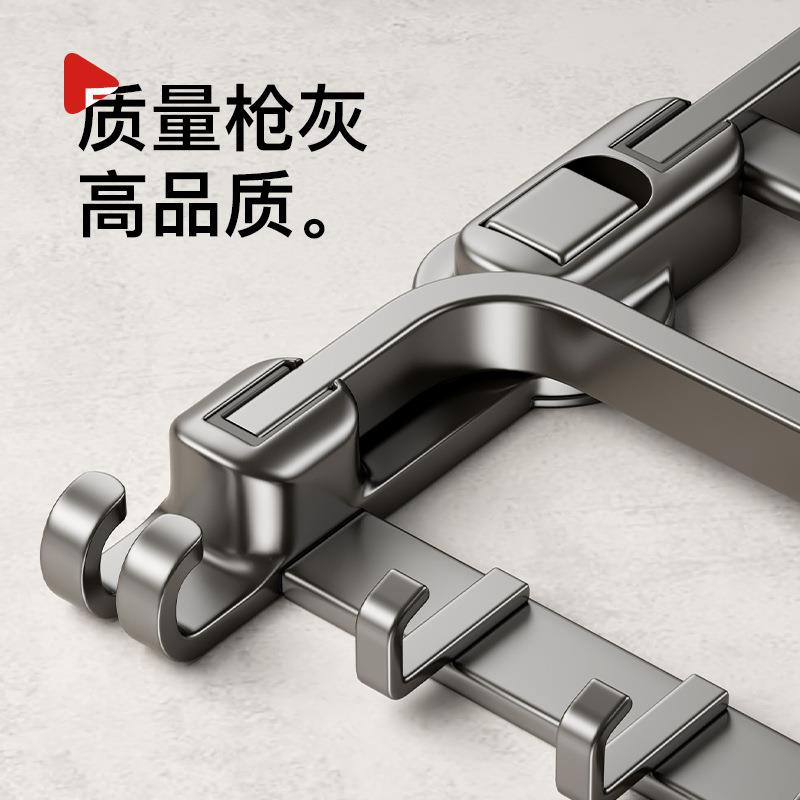 吸盘毛巾架卫生间免打孔浴巾架浴室置物架厕所收纳挂钩挂杆
