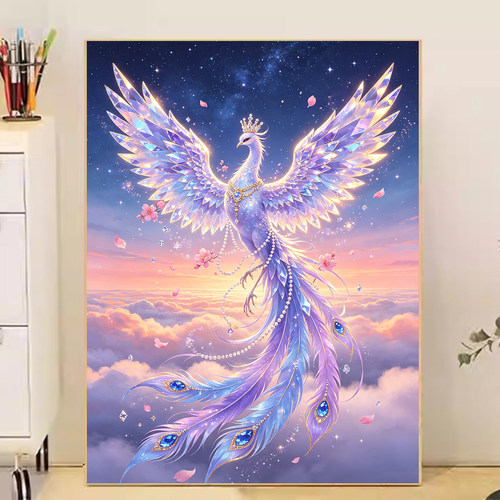 2026新款钻石画晶羽神凤凰高颜值手工DIY粘贴画5d满钻十字绣客厅