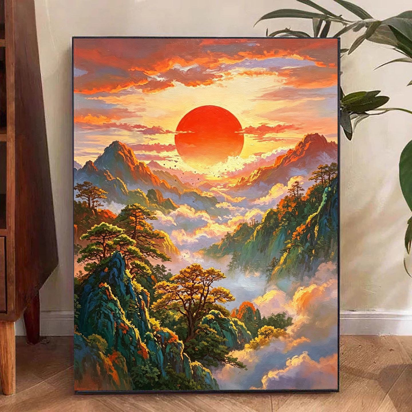 2026新款钻石画黄山日出中国风高难度手工DIY贴画满钻十字绣客厅