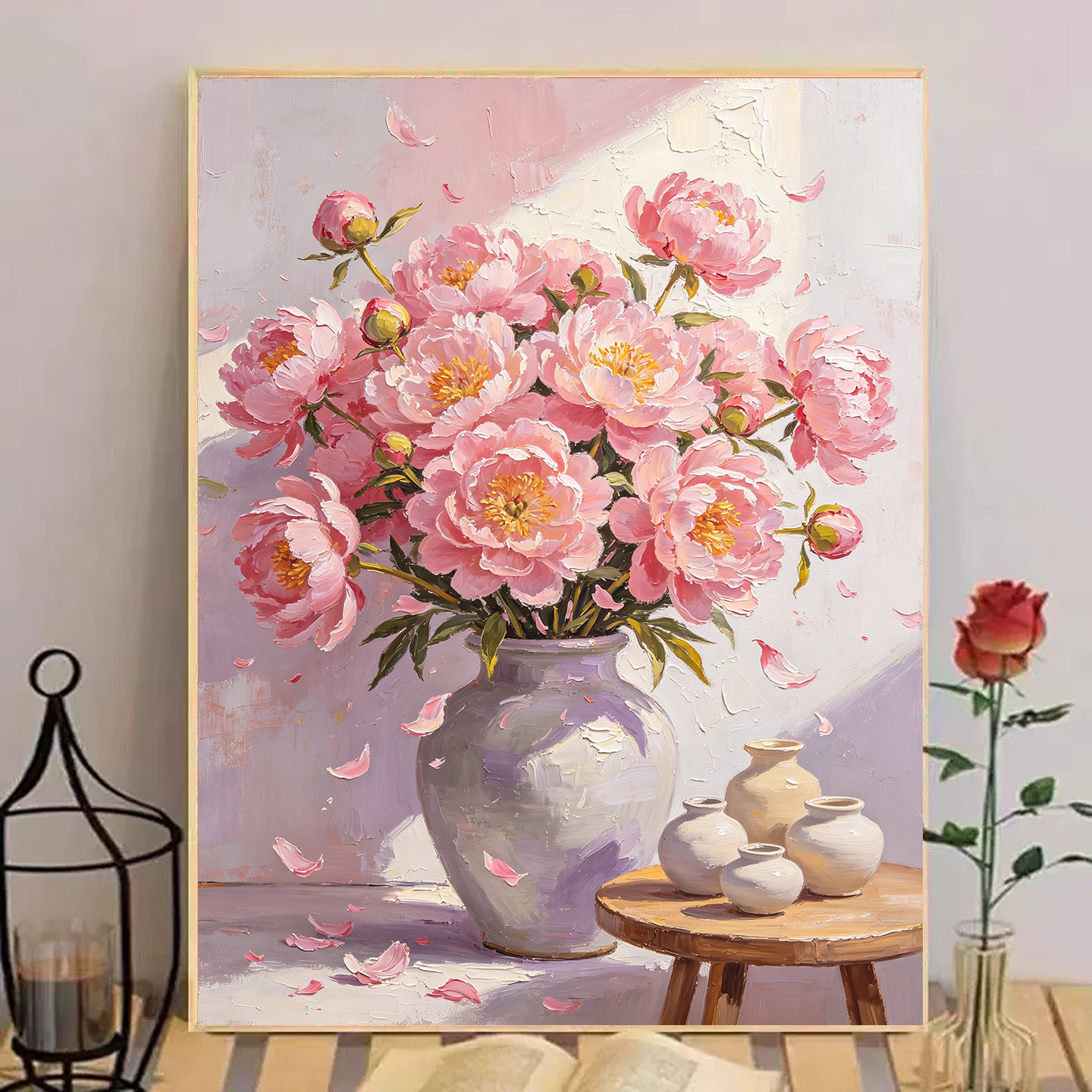 钻石画2026新款粉牡丹花高颜值手工DIY贴画5d满钻十字绣客厅挂画