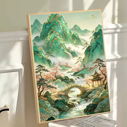 2026新款钻石画中国风高级感风景手工DIY贴画满钻十字绣客厅大气