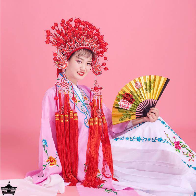 戏服装女花旦京剧古装戏子中国风演出衣服头饰戏曲黄梅戏戏服凤冠