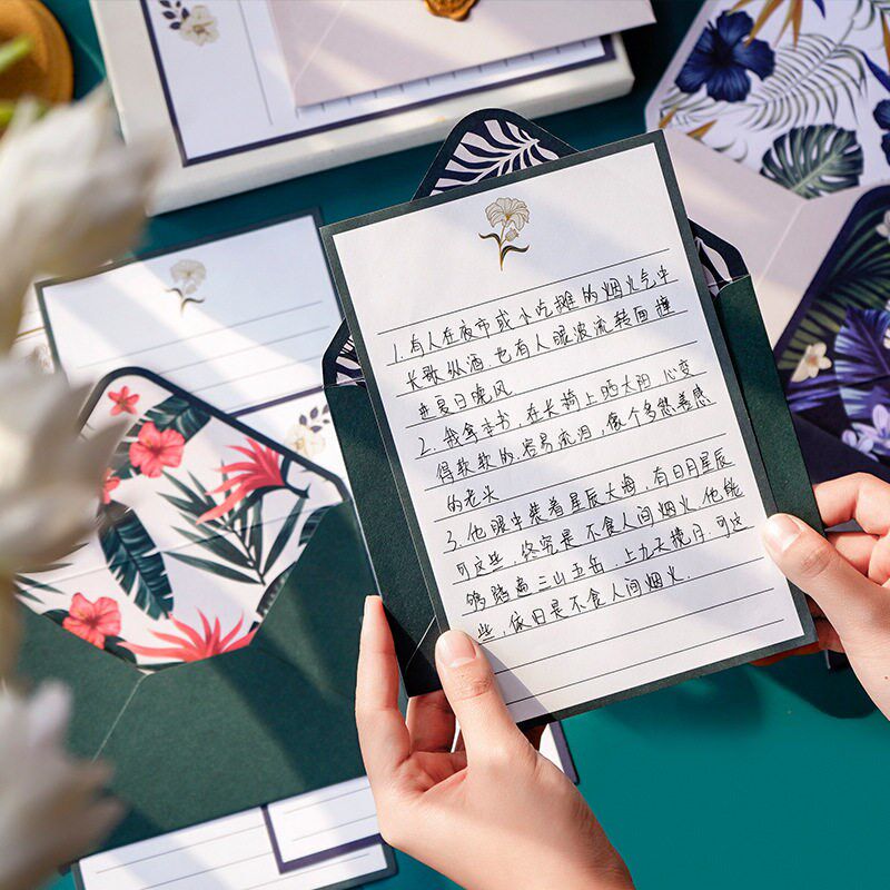 速发2024简约is风小清新浪漫信封信纸情书套装复古文艺通用告白信