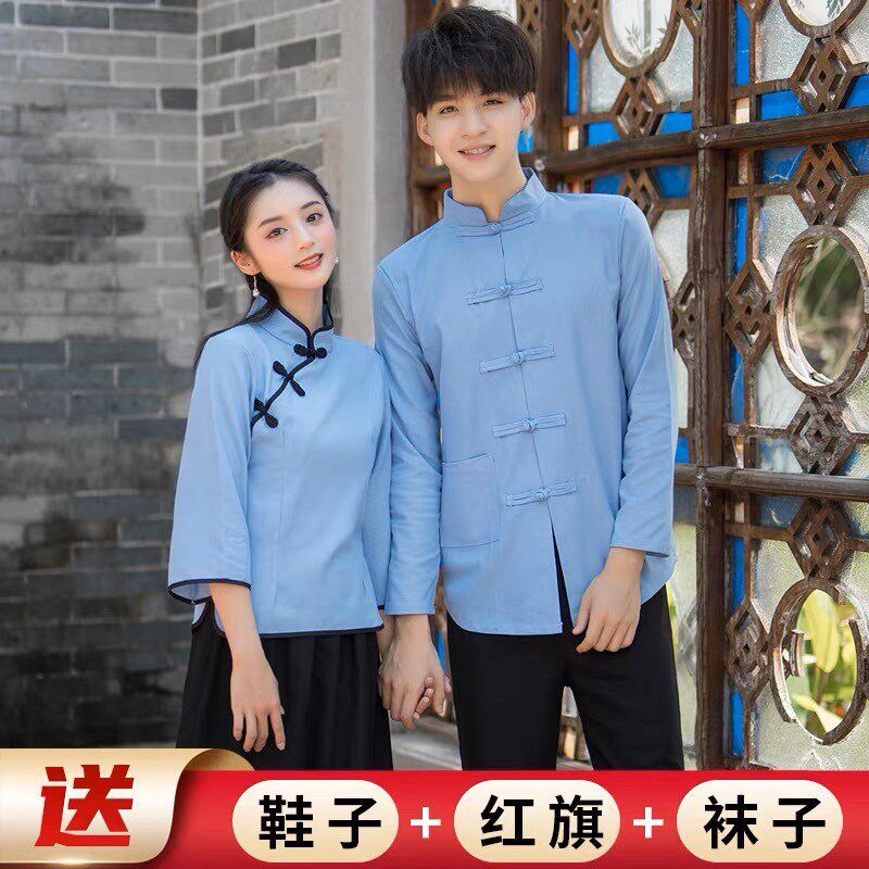 速发民国风装五四青年装中山装民朗学生装校服毕业服合唱国诵演出