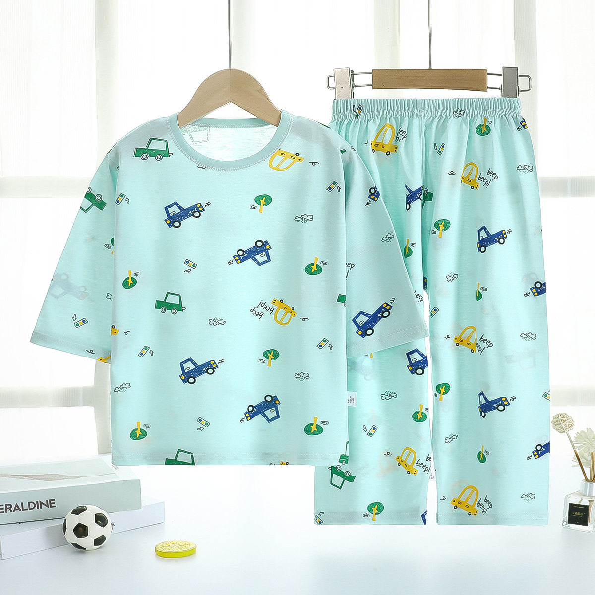 速发儿童睡衣套装夏季薄款男童女童中大童小孩家居服空调服居家服