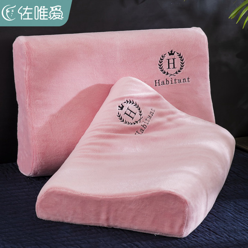速发牛奶绒乳胶枕套单个珊瑚绒加厚保暖对一套头枕装单人枕芯内胆