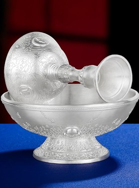 速发S0护法杯紫铜供供杯茶酒纯铜镀金烈焰纹护杯小号护法供杯杯