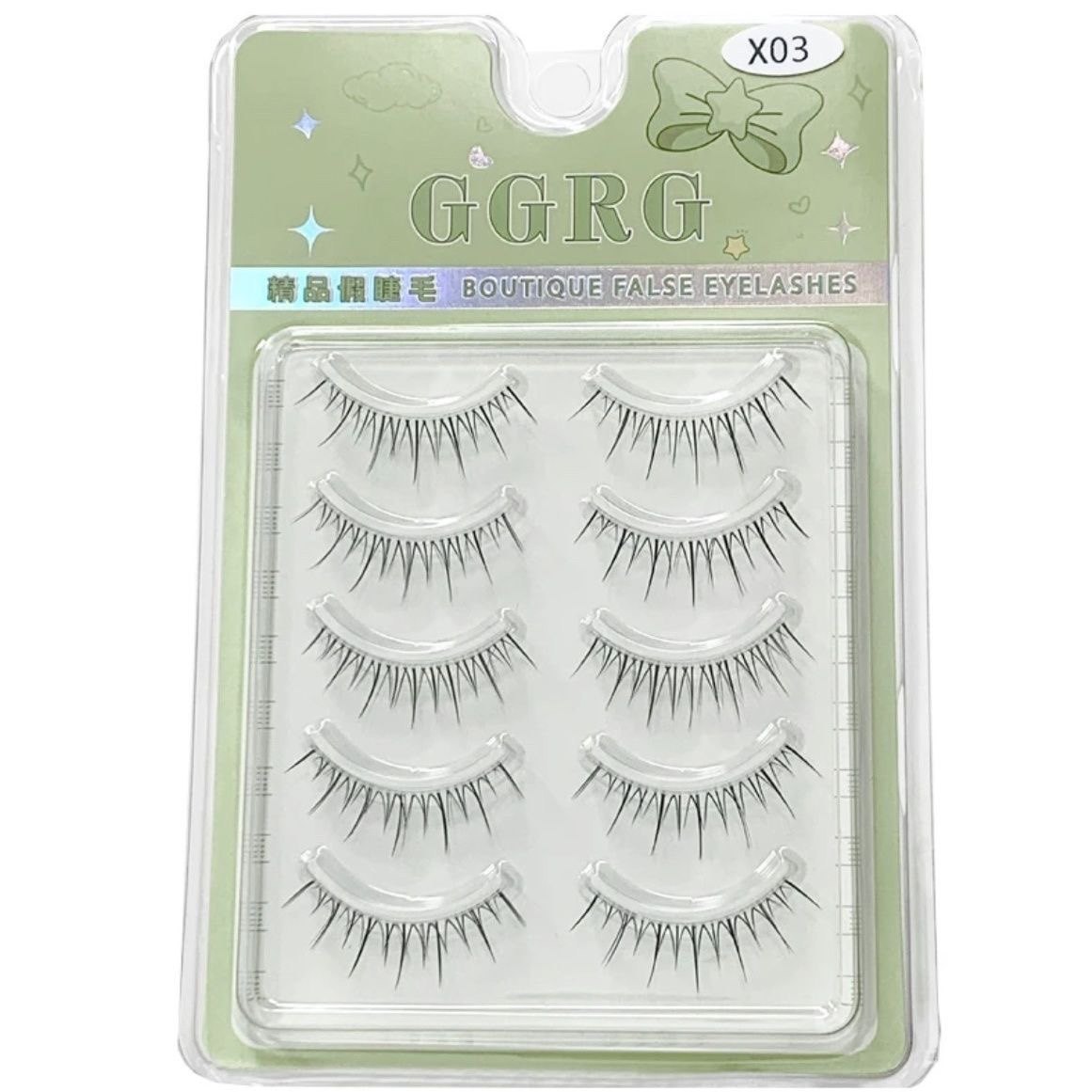 GGRG极细透明梗假睫毛X03 高品质纯手工裸妆纤长日系跟妆根根分明,彩妆/香水/美妆工具,假睫毛,淘宝优惠券,粉丝福利购,淘宝优惠卷