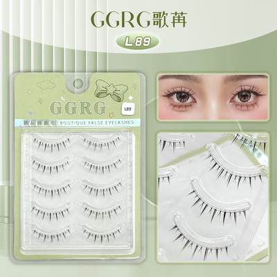 GGRG歌苒假睫毛小恶魔下睫毛浓淡相宜透明梗细梗下睫毛L89