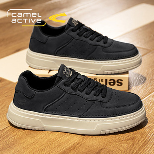 耐磨防滑运动休闲鞋 德国骆驼动感男鞋 子男士 厚底板鞋 秋冬2026新款