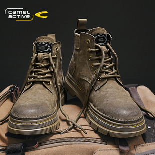 冬季 工装 加绒大棉鞋 户外登山鞋 大黄靴 超火爆款 骆驼动感马丁靴男士