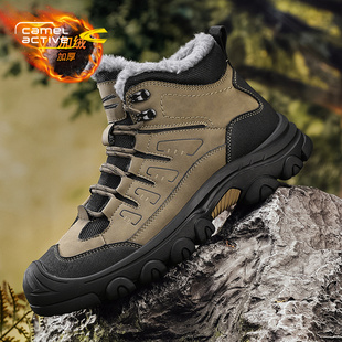 厚底休闲登山鞋 男士 户外百搭耐磨防滑马丁靴 冬季 骆驼动感2025新款