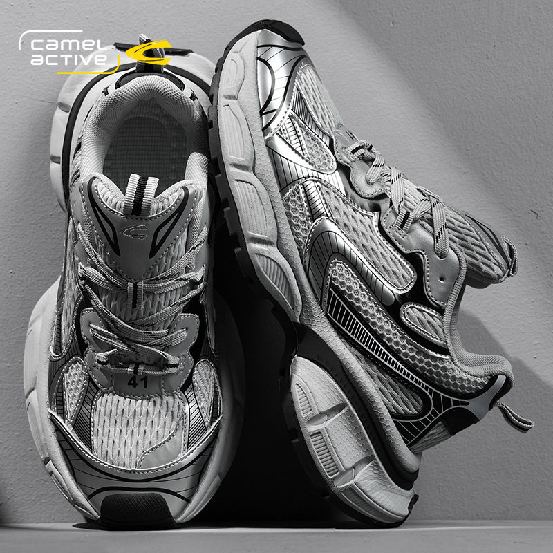 骆驼动感老爹鞋男鞋2026新款春秋季超火爆款透气网面情侣运动鞋潮,流行男鞋,时尚休闲鞋,淘宝优惠券,粉丝福利购,淘宝优惠卷
