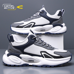 超火爆款 2025新款 冬季 加绒棉老爹鞋 骆驼动感运动鞋 徒步旅游鞋 男鞋