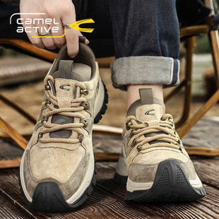 男鞋 鞋 秋季 子耐磨厚底工装 户外休闲运动鞋 德国骆驼动感徒步登山鞋