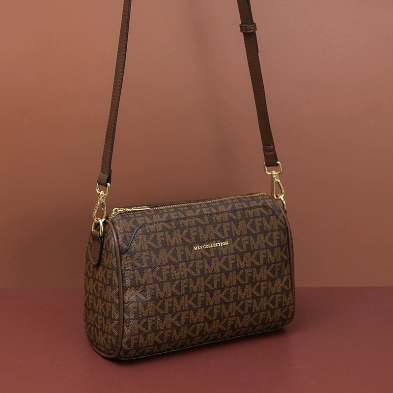 法国Mkbm无障碍豪华真皮波士顿枕头包女士的新高端质感母亲包单肩