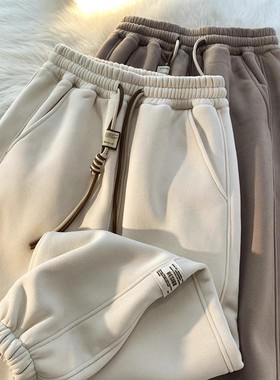 2025秋冬新款高腰束脚运动长裤 显瘦直筒休闲长裤 Ader风格卫裤女