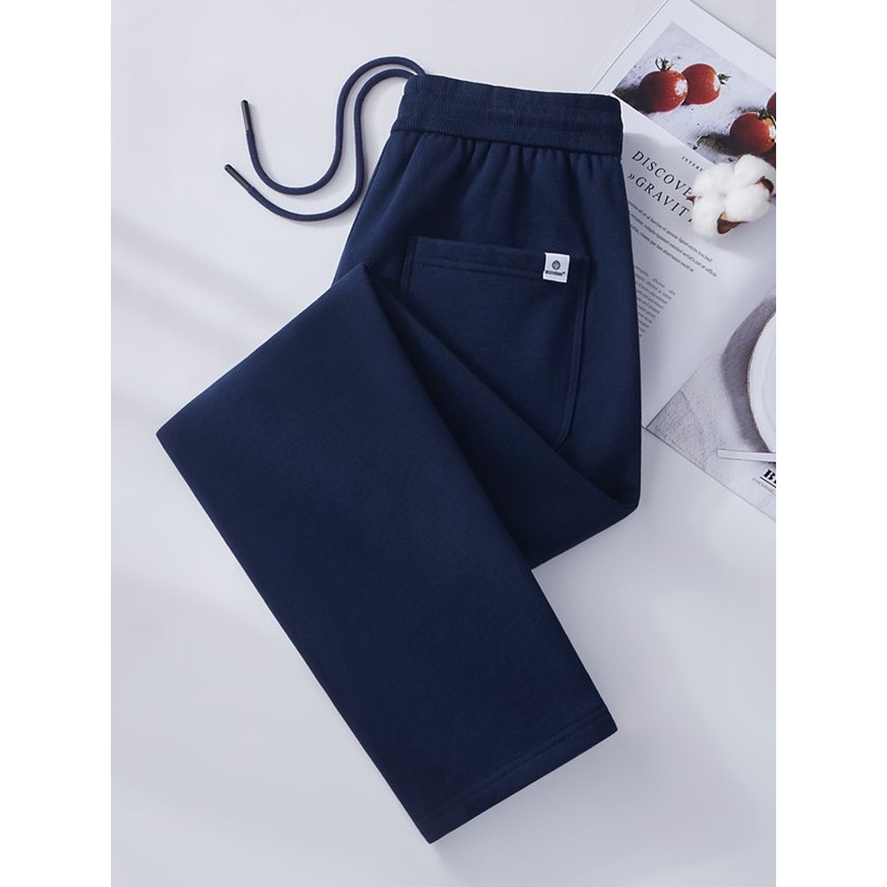 MK500g精梳纯棉休闲裤男春秋新款高端潮流帅气松紧腰男士运动裤潮