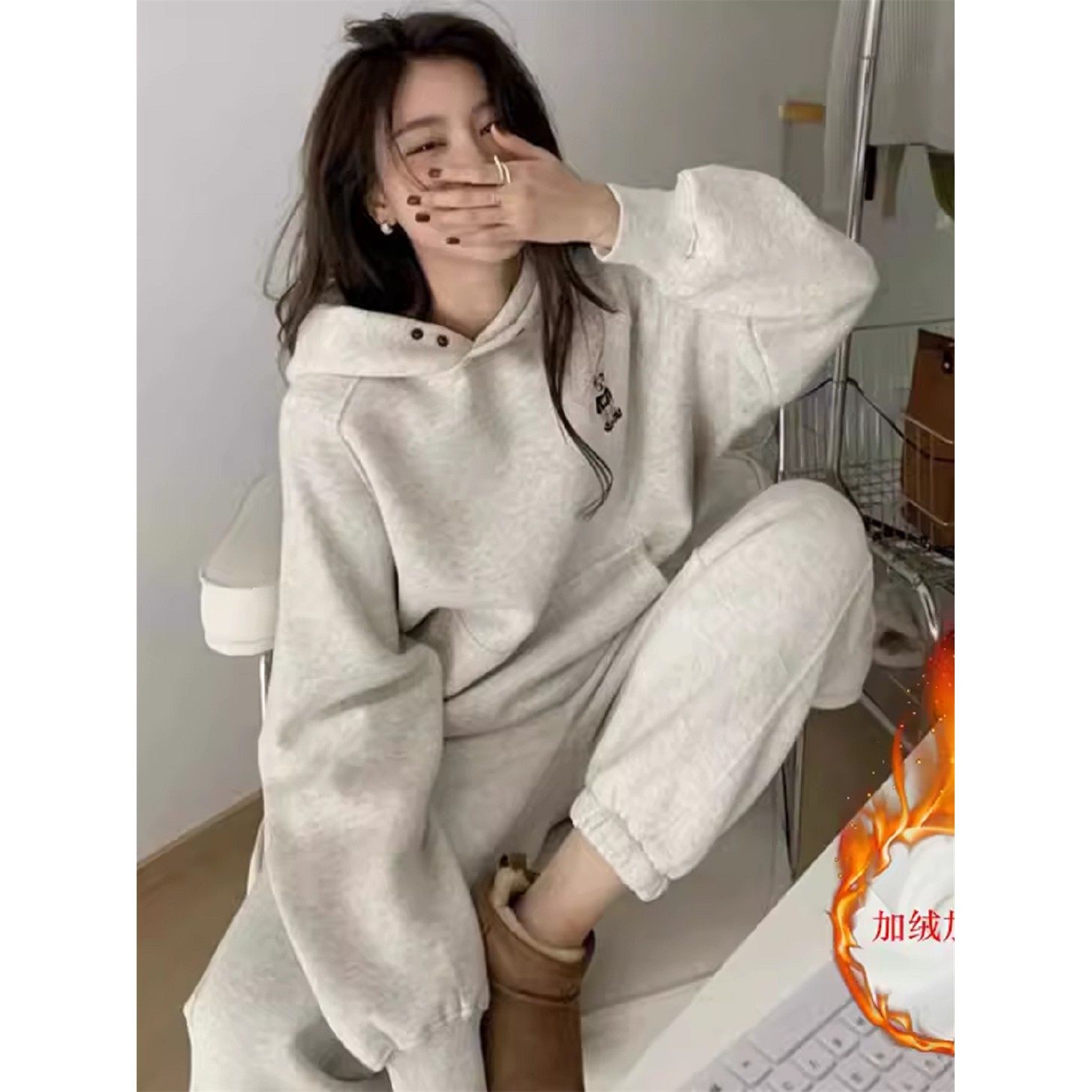 欧洲站2025秋季新款欧货高级感休闲时尚运动套装炸街卫衣两件套女,女装/女士精品,时尚套装,淘宝优惠券,粉丝福利购,淘宝优惠卷