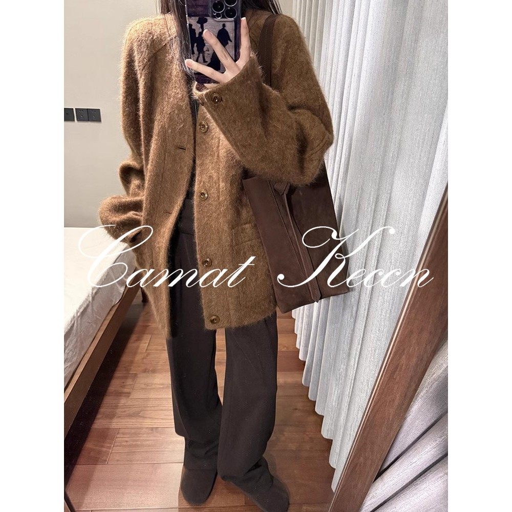 Camat Keccn咖色覆古毛呢外套女秋冬新款高级感休闲气质呢子大衣,女装/女士精品,常规大码外套,淘宝优惠券,粉丝福利购,淘宝优惠卷