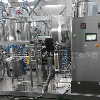 厂家 碳酸饮料高倍混合机果汁啤酒玻璃水灌装机生产线灌装设备
