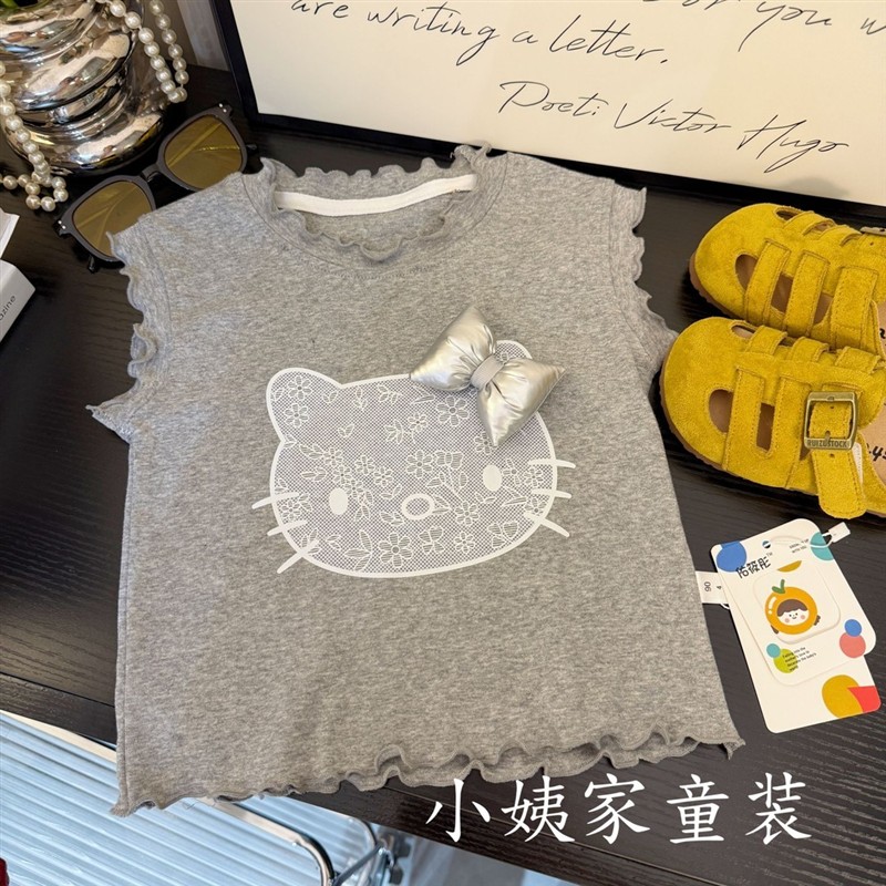 女童木耳边小背心女宝可爱洋气夏天时尚百搭内搭吊带