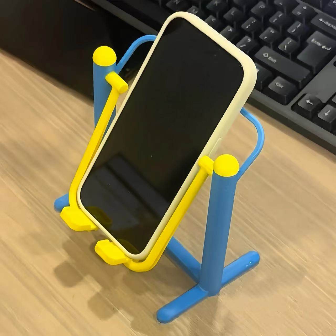 健身器材手机支架创意搞怪个性懒人追剧神器太空漫步可爱桌面摆件