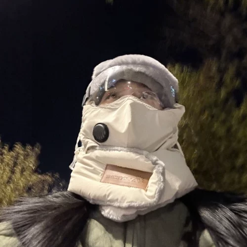 骑车防风面罩贝雷帽防寒骑行