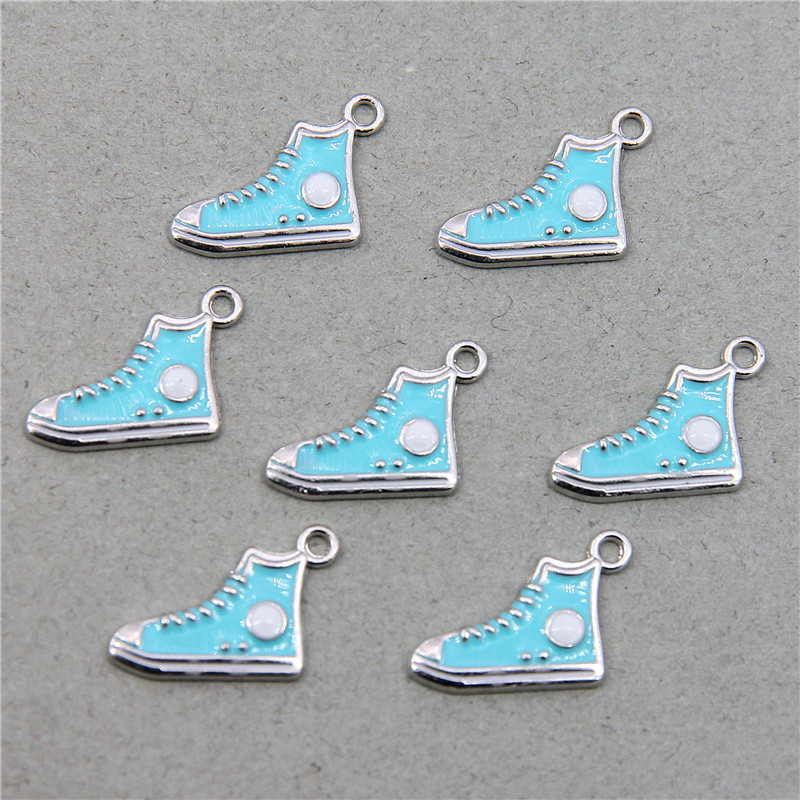 现货6pcs Mi  20*12MM eal Gym s shoes charms for cele