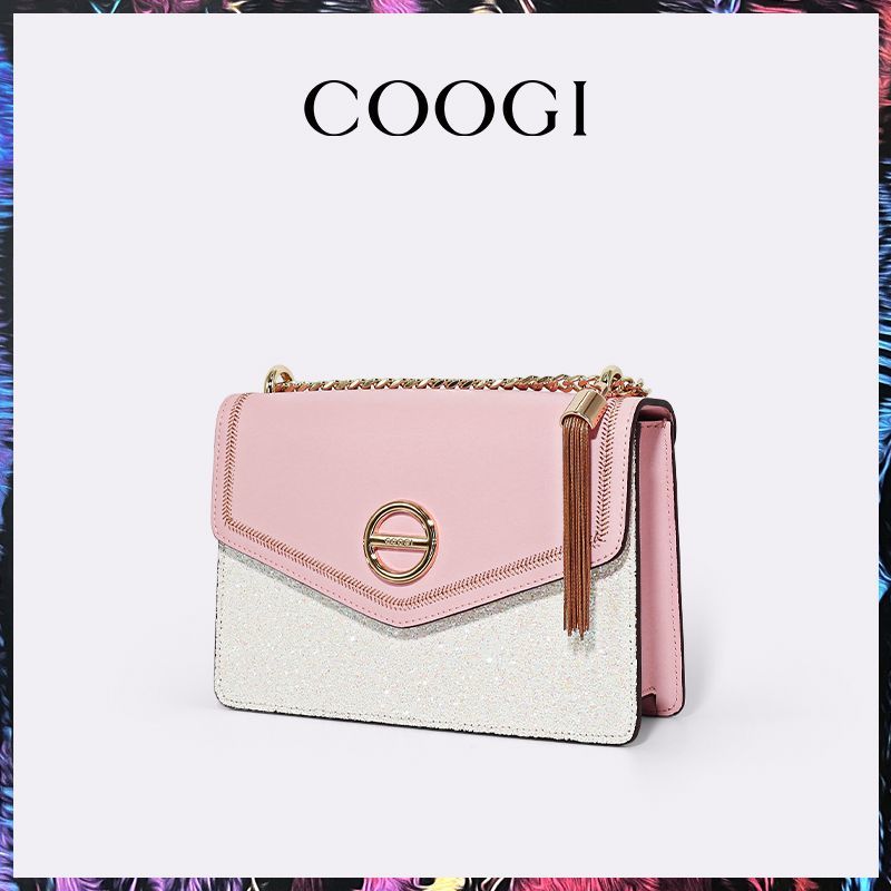 COOGI女士包包轻奢粉色真