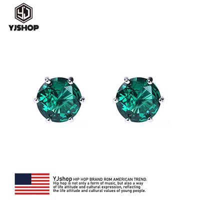 S999纯银莫桑钻爆闪耳钉