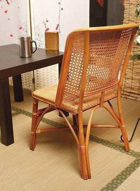 藤椅家NGH矮靠老背腾椅子老式闲天然编织成人真藤休条用人阳台单