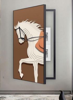 轻大尺寸电MY-09130箱奢装饰画竖款高端现代简约家表用遮挡强壁弱