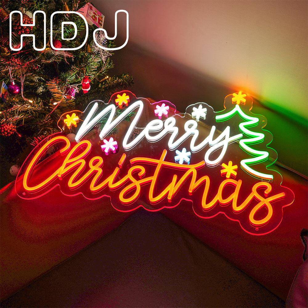 erMerryChMyChristmasr圣诞霓虹灯节气氛派对装饰灯过年字母发光