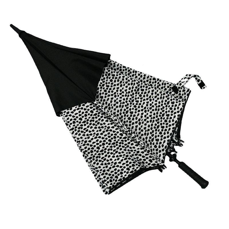 豹纹双层长直寸柄伞柄厂晴雨两用雨DFW伞直骨伞大尺伞家耐用