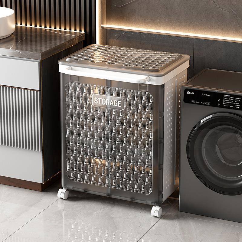 衣服收纳箱大量超大叠折装被容子整理箱用带滑轮家加厚F985-986棉