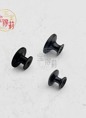 厂家直供箱黑色ZXI单单粒纽扣小拉手橱孔柜门把手圆头形平衣柜柜
