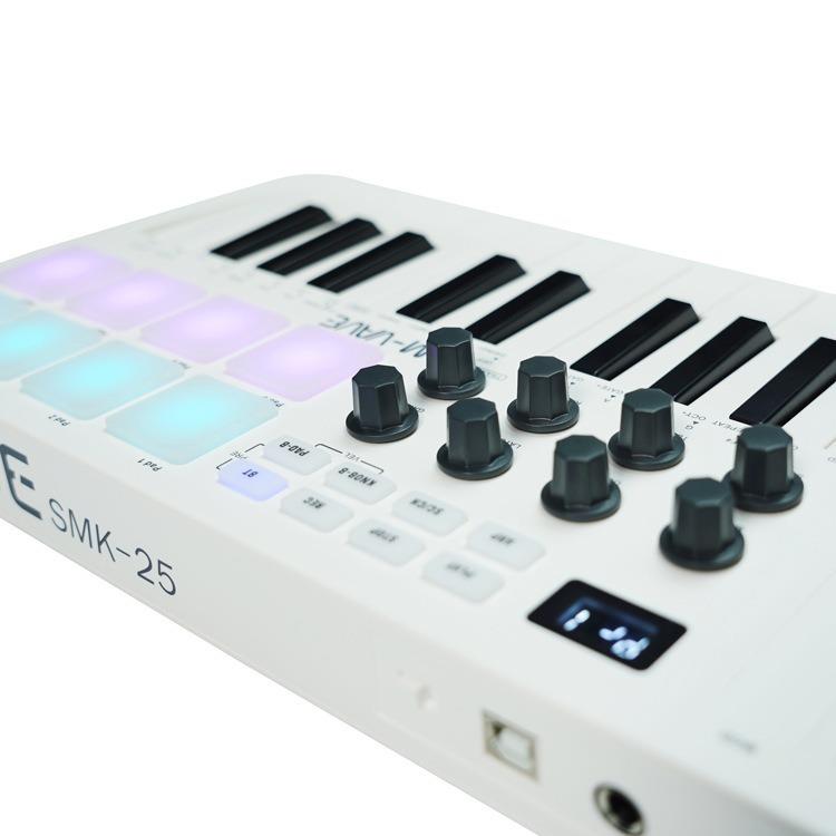 SMK-25MIDI键盘控制器便携编曲键盘RGB打击垫键盘