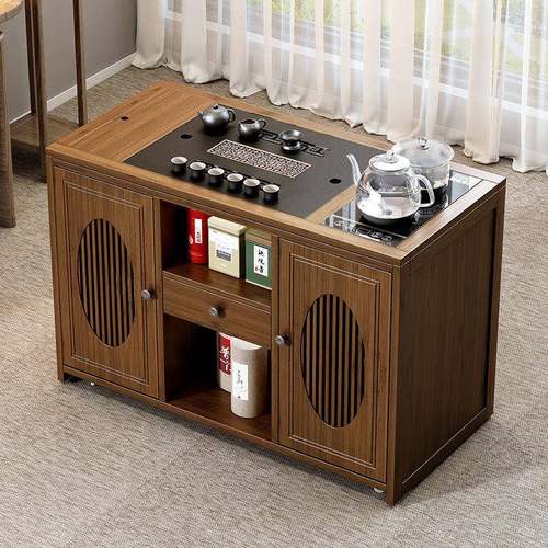 家用移带BDW动茶小茶台轮茶车厅全自动烧水壶桌一体茶几客阳台泡