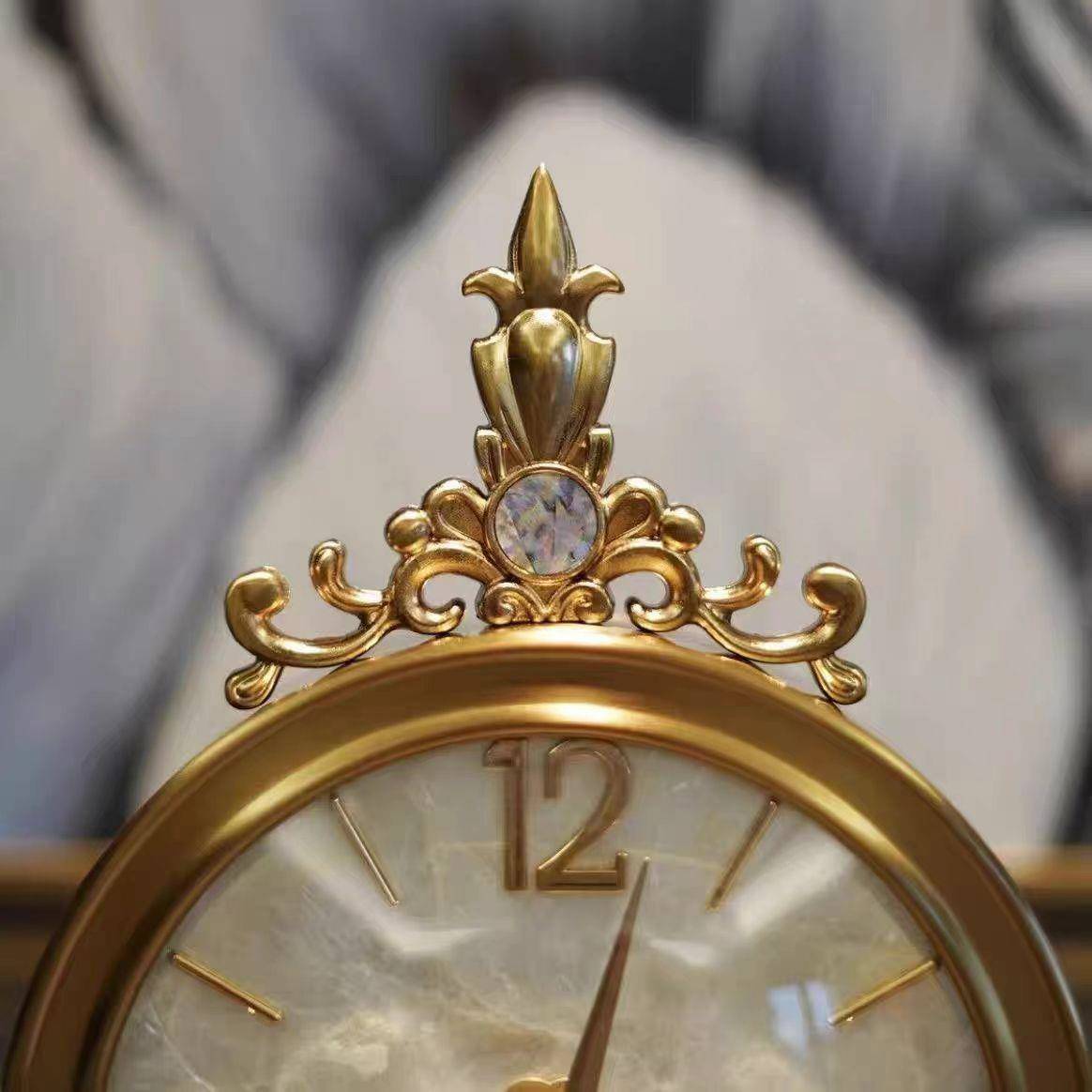 轻奢座钟台式钟BCB摆表摆客厅钟饰式桌面时钟装件饰件欧复古坐钟