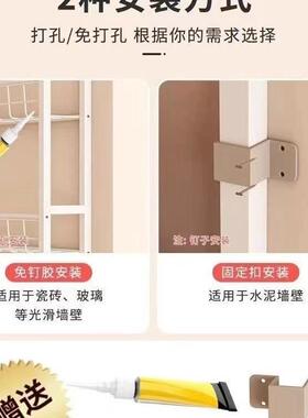 物多ONQ层门置后儿童架一体靠墙挂墙铁艺书儿童壁挂打孔收纳客厅