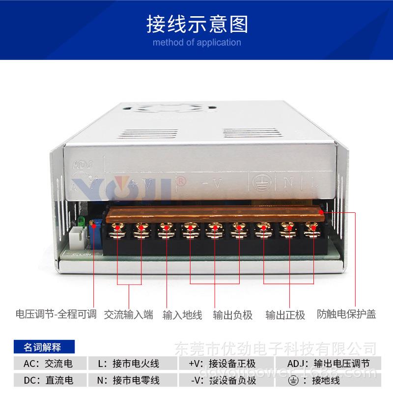 60W开关电源12V024V48V825600V9V110VLED监控变压器设备电源